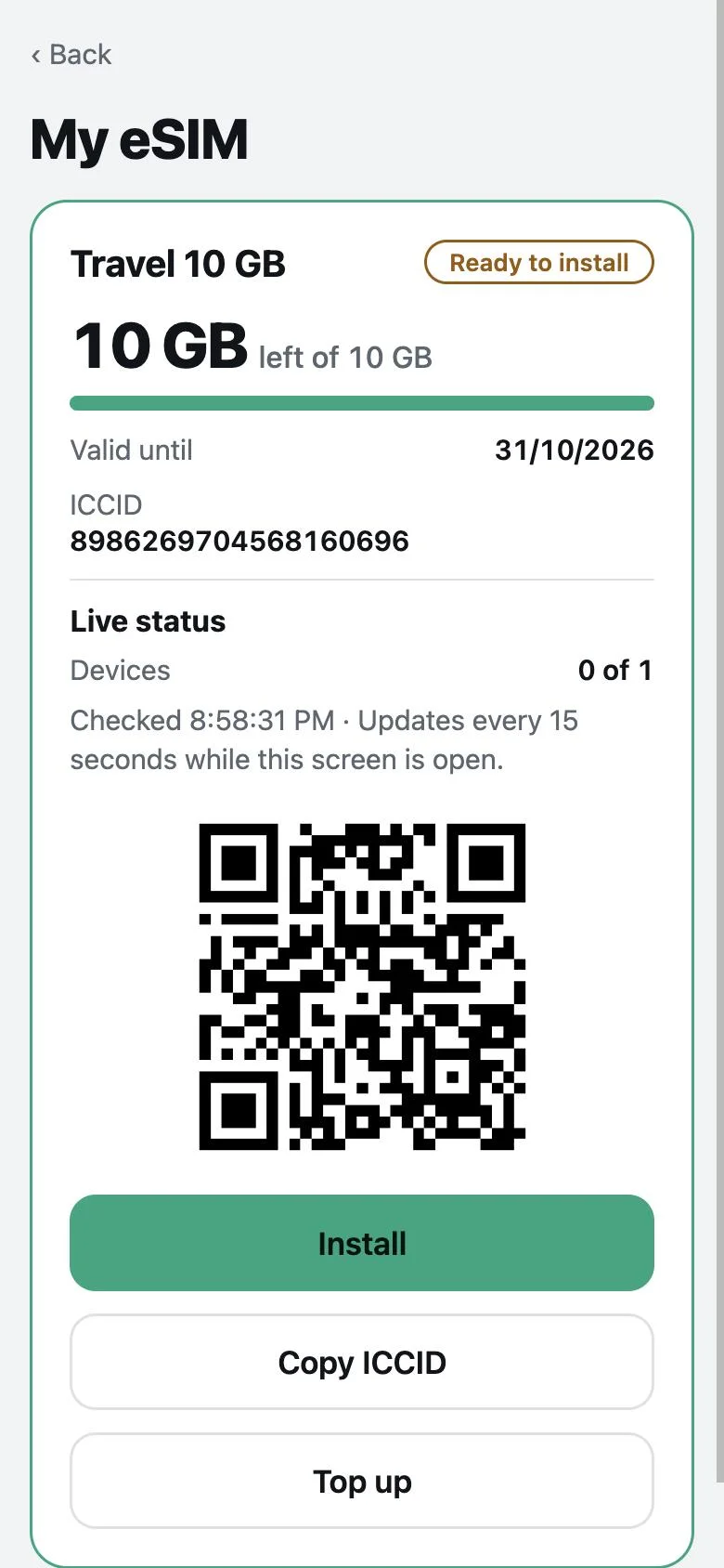 China eSIM app: My eSIM